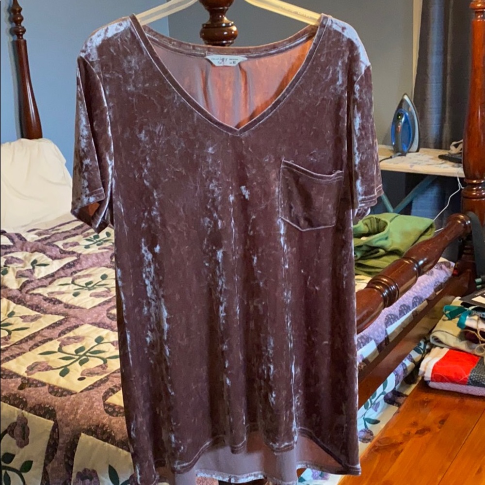 Velvet legging tee shirt